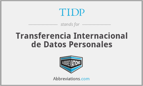 TIDP - Transferencia Internacional de Datos Personales