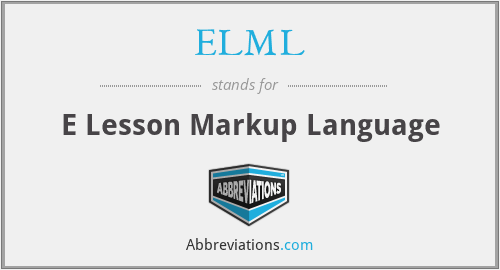 ELML - E Lesson Markup Language