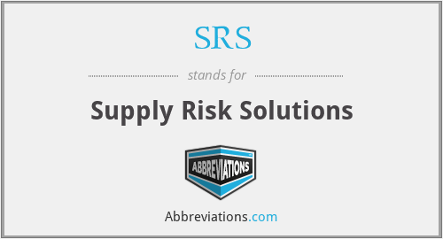 SRS - Supply Risk Solutions