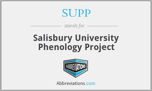 SUPP - Salisbury University Phenology Project