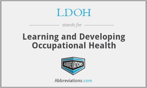 LDOH - Learning and Developing Occupational Health