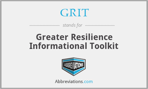 GRIT - Greater Resilience Informational Toolkit