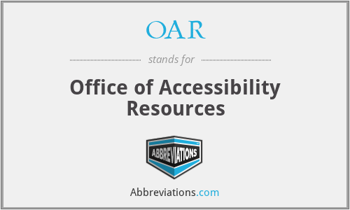 OAR - Office of Accessibility Resources