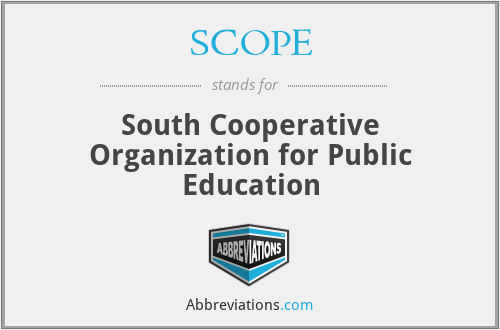 SCOPE - South Cooperative Organization for Public Education