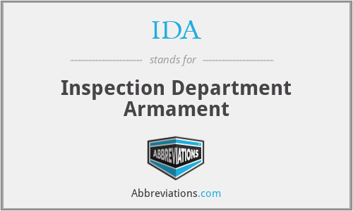 IDA - Inspection Department Armament