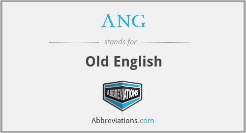 ANG - Old English