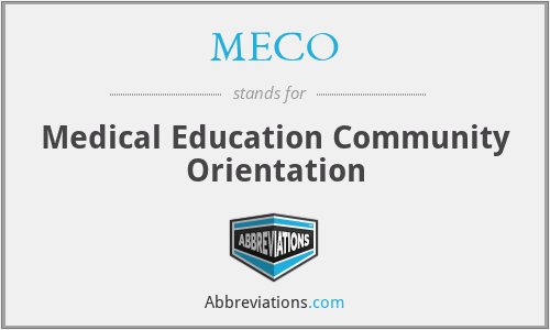MECO - Medical Education Community Orientation