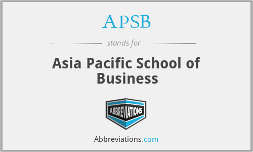 APSB - Asia Pacific School of Business