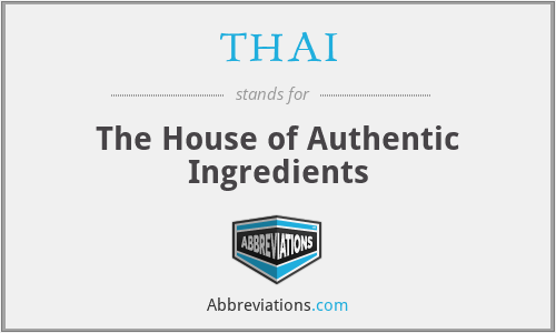 THAI - The House of Authentic Ingredients