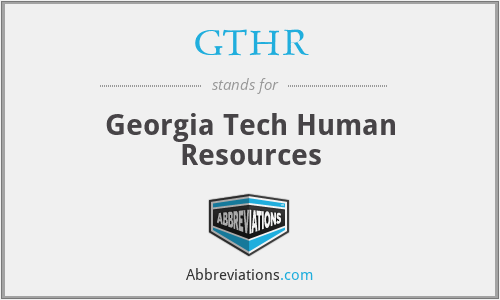 GTHR - Georgia Tech Human Resources
