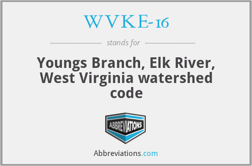 WVKE-16 - Youngs Branch, Elk River, West Virginia watershed code
