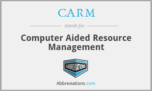 CARM - Computer Aided Resource Management