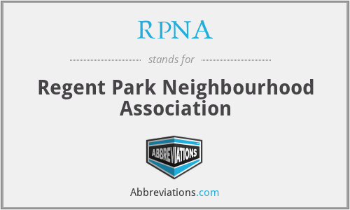 RPNA - Regent Park Neighbourhood Association