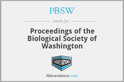 PBSW - Proceedings of the Biological Society of Washington
