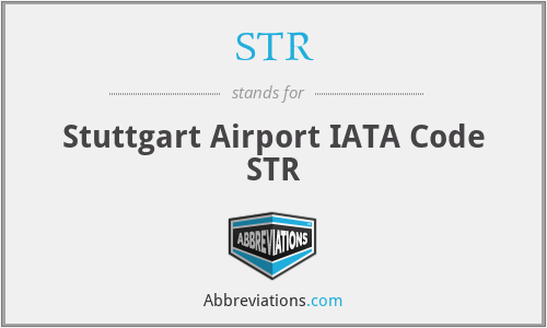 STR - Stuttgart Airport IATA Code STR
