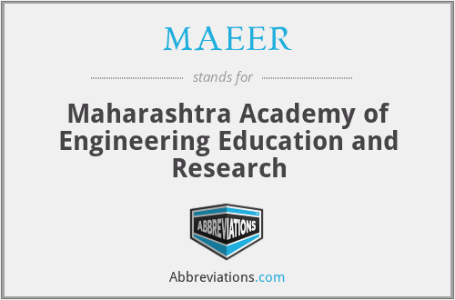 MAEER - Maharashtra Academy of Engineering Education and Research