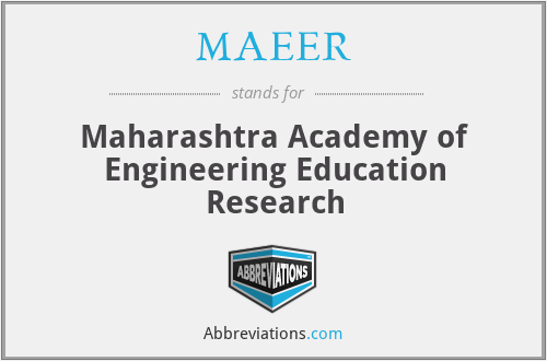 MAEER - Maharashtra Academy of Engineering Education Research
