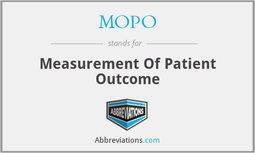 MOPO - Measurement Of Patient Outcome