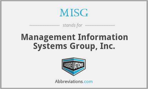 MISG - Management Information Systems Group, Inc.