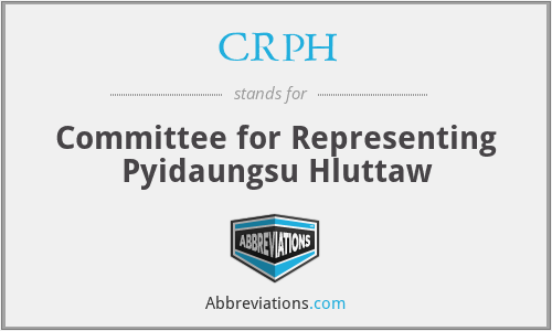 CRPH - Committee for Representing Pyidaungsu Hluttaw