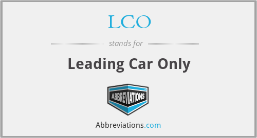 LCO - Leading Car Only