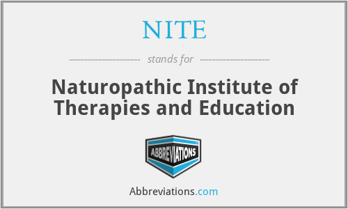 NITE - Naturopathic Institute of Therapies and Education