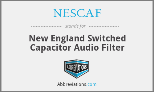 NESCAF - New England Switched Capacitor Audio Filter