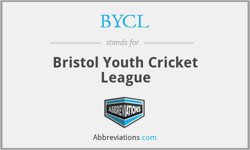 BYCL - Bristol Youth Cricket League
