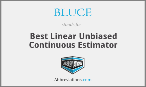 BLUCE - Best Linear Unbiased Continuous Estimator