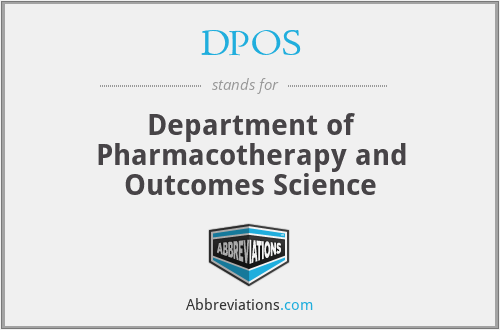 DPOS - Department of Pharmacotherapy and Outcomes Science