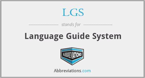 LGS - Language Guide System