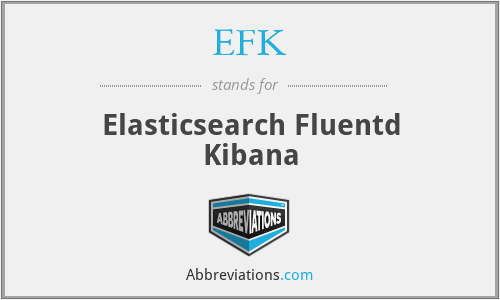 EFK - Elasticsearch Fluentd Kibana