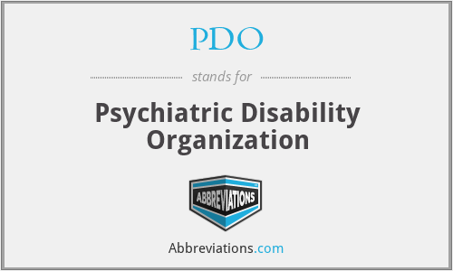 PDO - Psychiatric Disability Organization