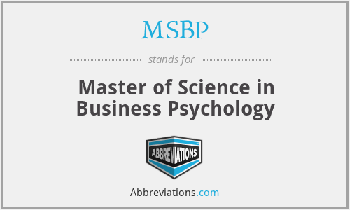 MSBP - Master of Science in Business Psychology