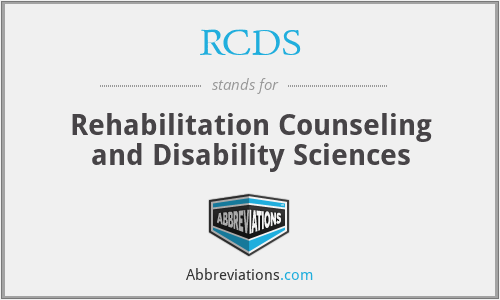 RCDS - Rehabilitation Counseling and Disability Sciences