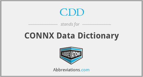CDD - CONNX Data Dictionary