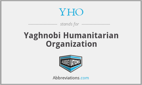 YHO - Yaghnobi Humanitarian Organization