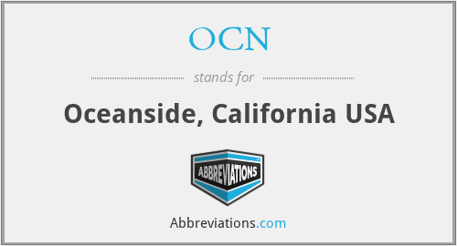 OCN - Oceanside, California USA