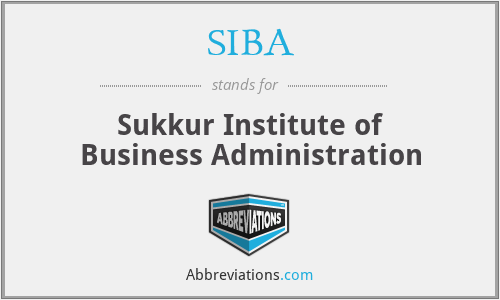 SIBA - Sukkur Institute of Business Administration