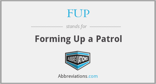 FUP - Forming Up a Patrol