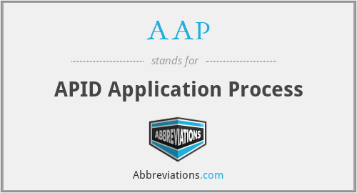 AAP - APID Application Process