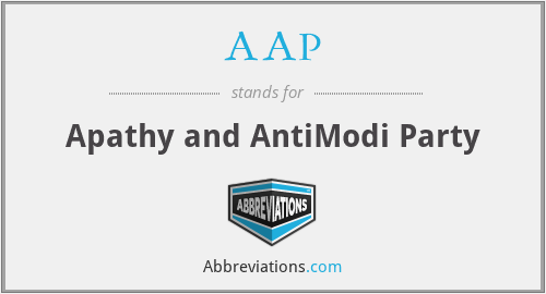 AAP - Apathy and AntiModi Party