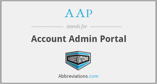 AAP - Account Admin Portal