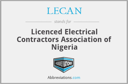 LECAN - Licenced Electrical Contractors Association of Nigeria