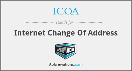 ICOA - Internet Change Of Address