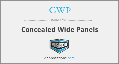 CWP - Concealed Wide Panels