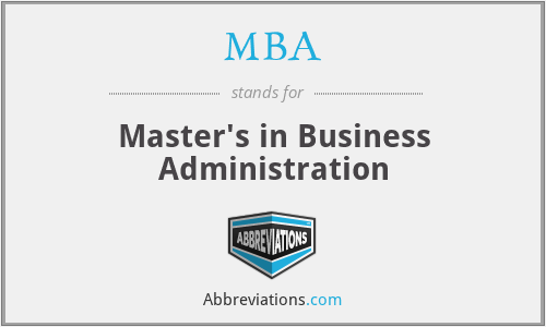 MBA - Master's in Business Administration