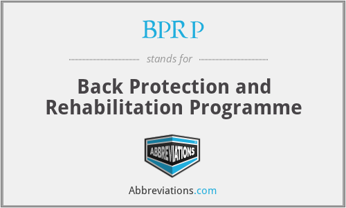 BPRP - Back Protection and Rehabilitation Programme