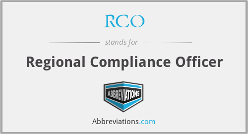 RCO - Regional Compliance Officer