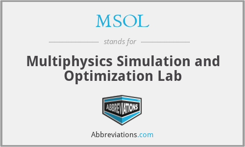 MSOL - Multiphysics Simulation and Optimization Lab